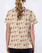Lovely Duck Nurse Hearts Scrub Top - Scrubloop