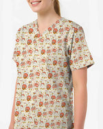 Lovely Duck Nurse Hearts Scrub Top - Scrubloop