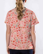 Lovely Nurse Valentine Heart Medical Scrub Top - Scrubloop