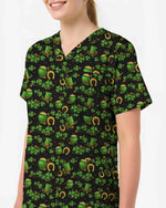 Lucky Clover St. Patrick’s Day Scrub Top - Scrubloop