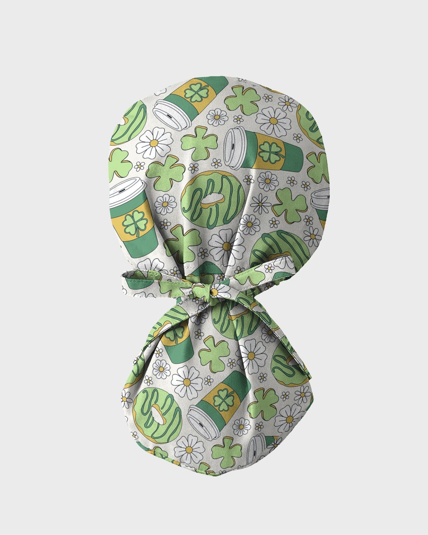 Lucky Latte Cozy Café Charm Scrub Cap - Scrubloop