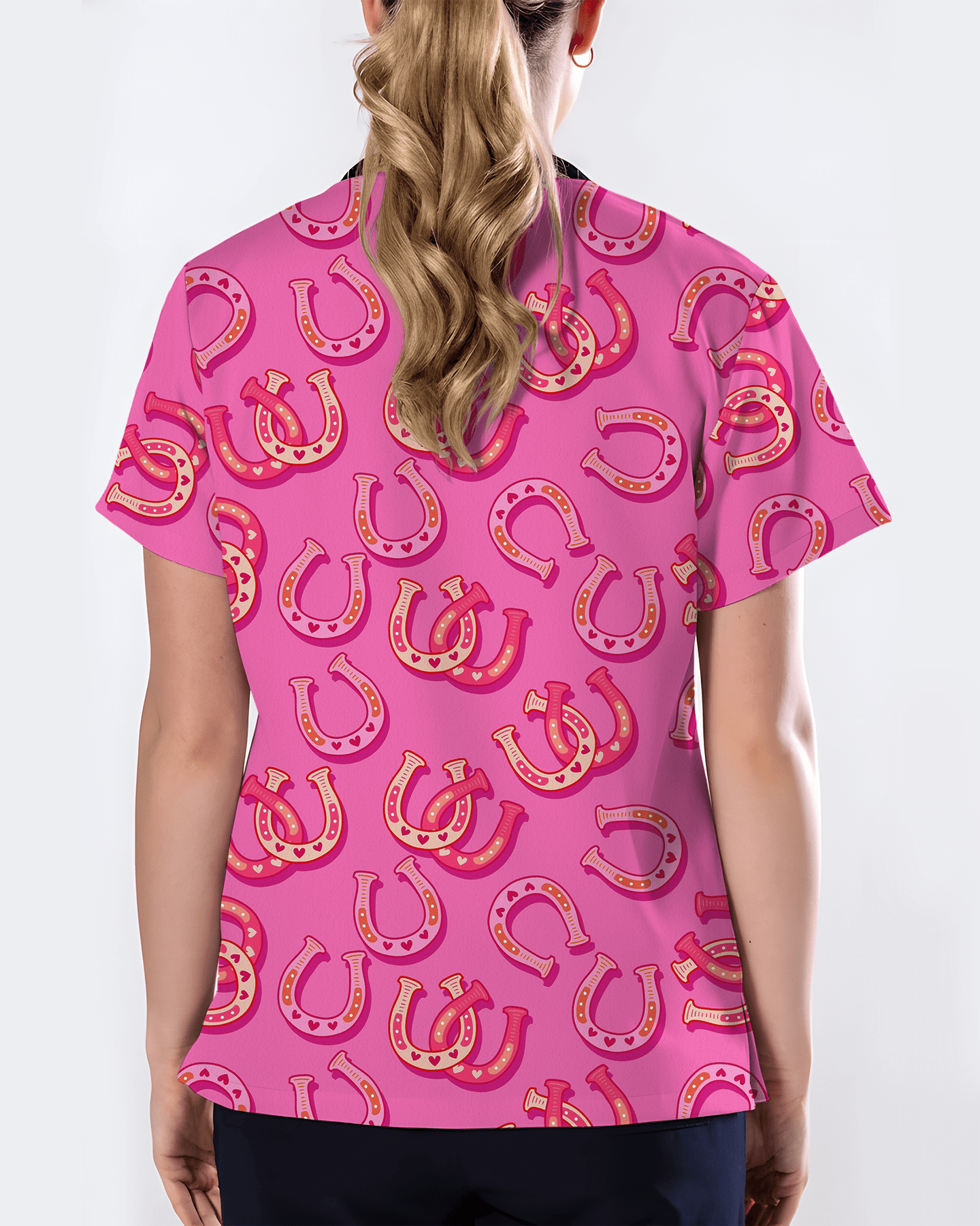 Lucky Latte Golden Morning Glow Women Scrub Top - Scrubloop