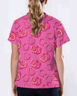 Lucky Latte Golden Morning Glow Women Scrub Top - Scrubloop