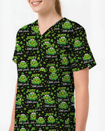 Lucky Shamrock Nurse Medical Scrub Top - Scrubloop