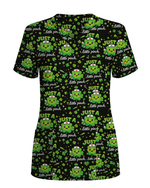 Lucky Shamrock Nurse Medical Scrub Top - Scrubloop
