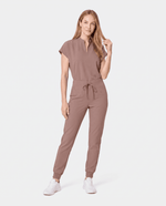 Mandarin Dolman Top Smokey Taupe - Scrubloop