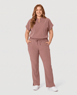 Mandarin Dolman Top Smokey Taupe - Scrubloop
