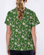 Mardi Gras Seafood Carnival Scrub Top - Scrubloop