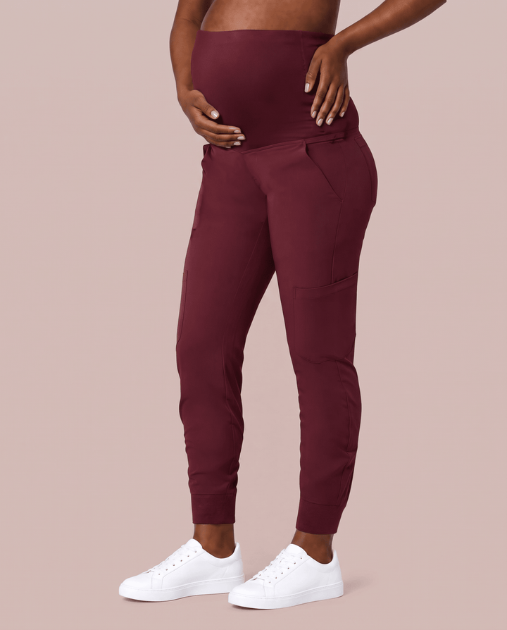 Maternity Jogger Pant Burgundy