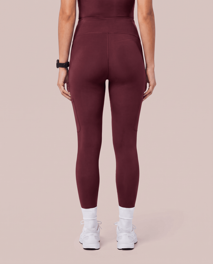 Maternity Scrub Legging Burgundy