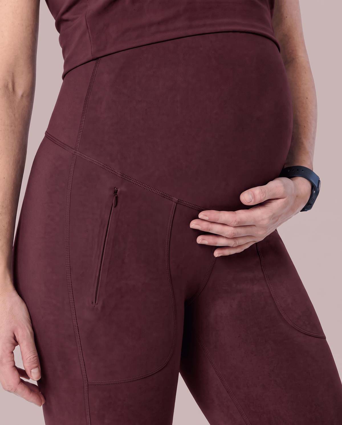 Maternity Scrub Legging Burgundy - Scrubloop