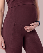 Maternity Scrub Legging Burgundy - Scrubloop