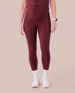 Maternity Scrub Legging Burgundy - Scrubloop