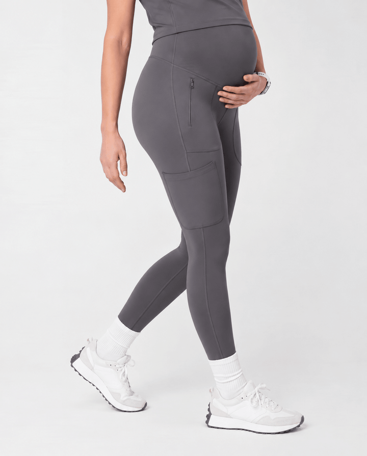Maternity Scrub Legging Heather Gray