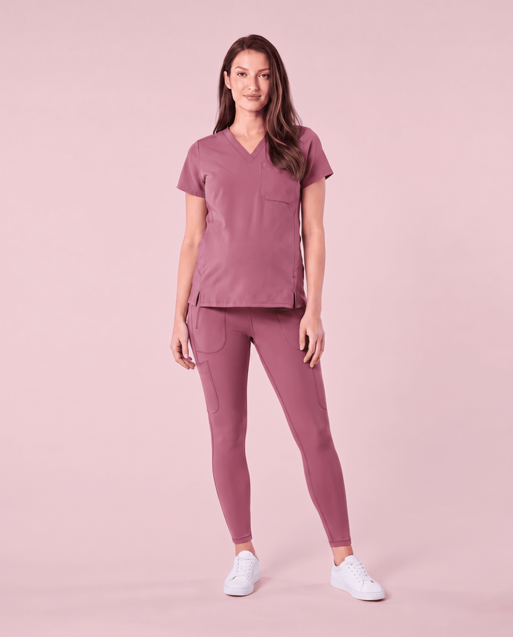 Maternity Scrub Legging Mauve
