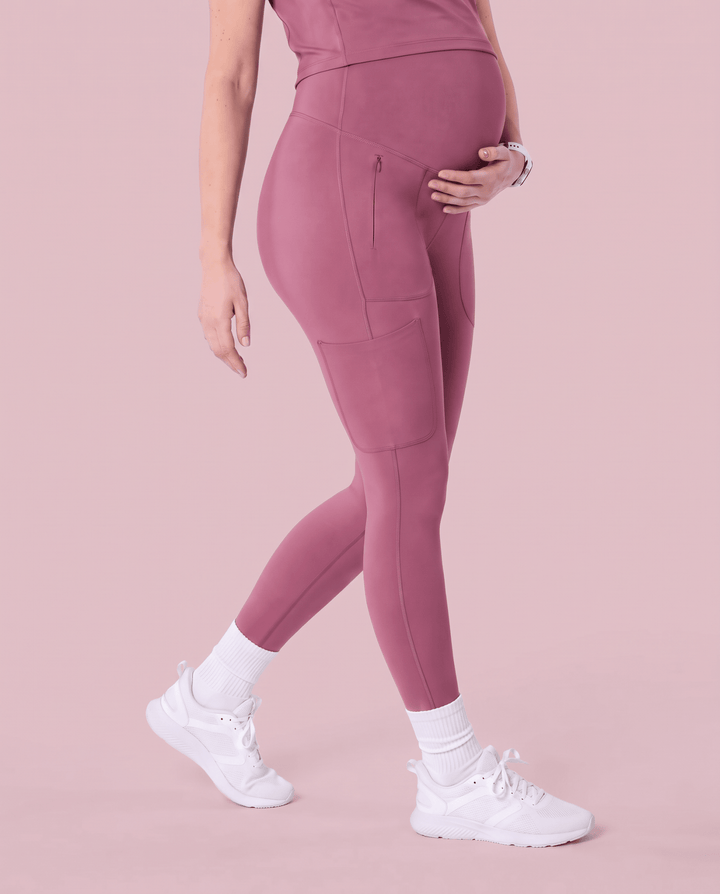 Maternity Scrub Legging Mauve