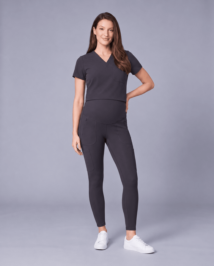 Maternity Scrub Legging Pewter