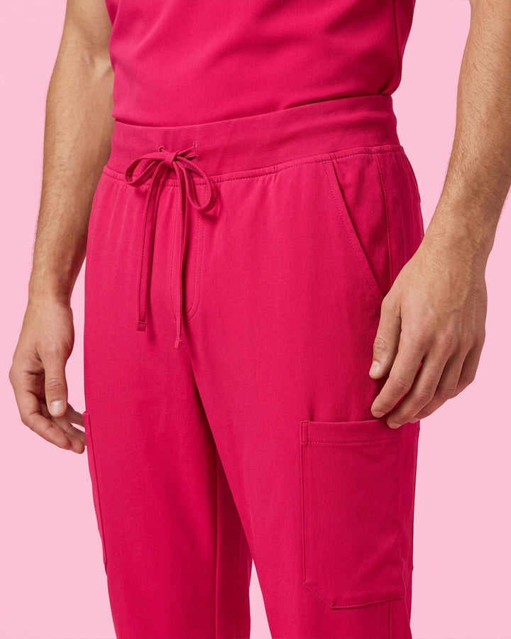 Men's 6-Pocket Jogger Scrub Pant Sangria