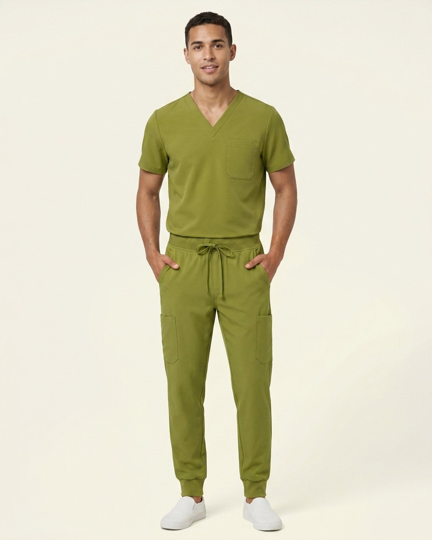 Men's 6-Pocket Jogger Scrub Pant Avocado - Scrubloop