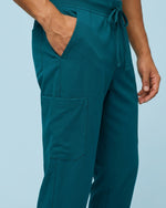 Men's 6-Pocket Jogger Scrub Pant Caribbean Blue - Scrubloop