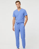 Men's 6-Pocket Jogger Scrub Pant Ceil Blue - Scrubloop