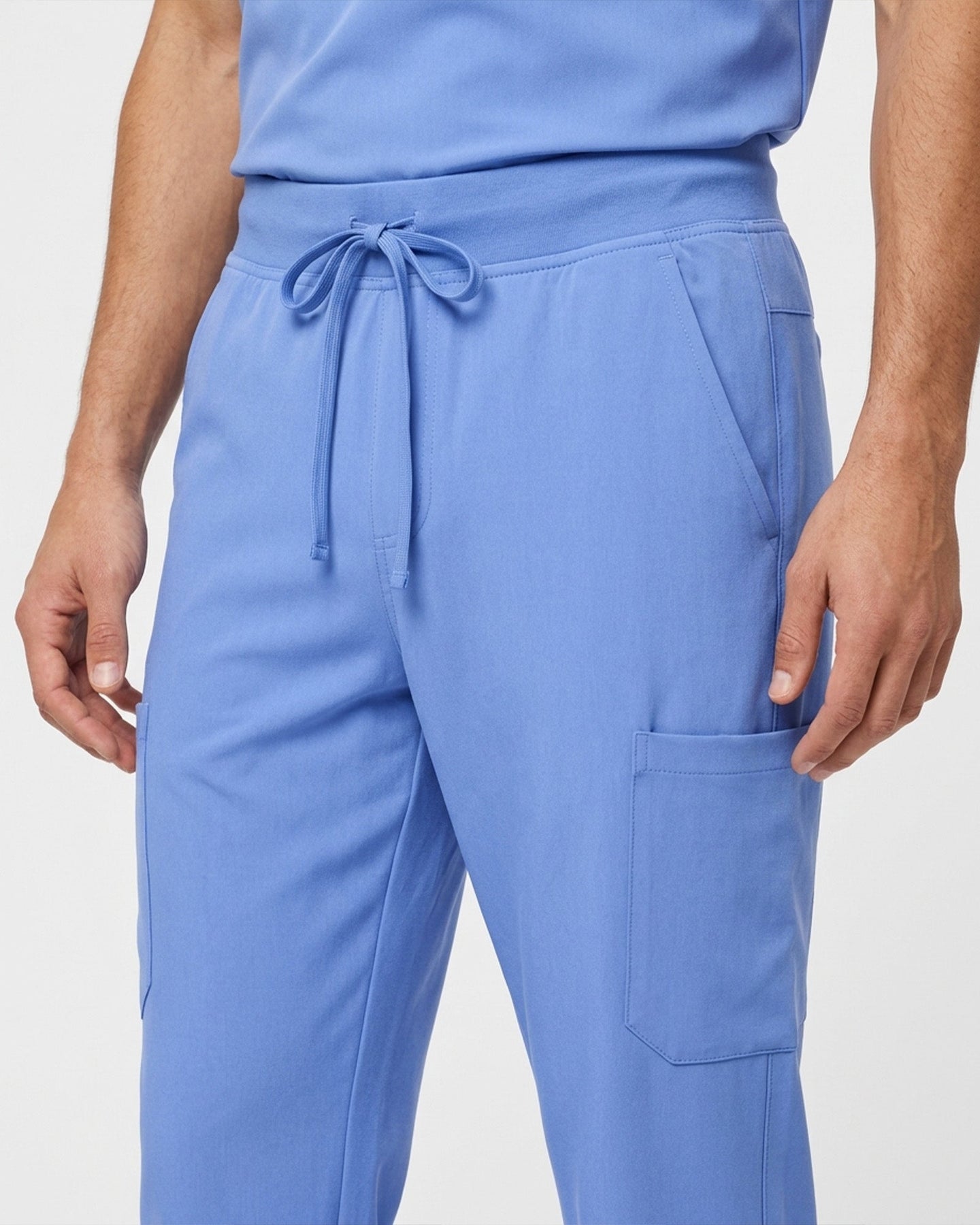 Men's 6-Pocket Jogger Scrub Pant Ceil Blue - Scrubloop