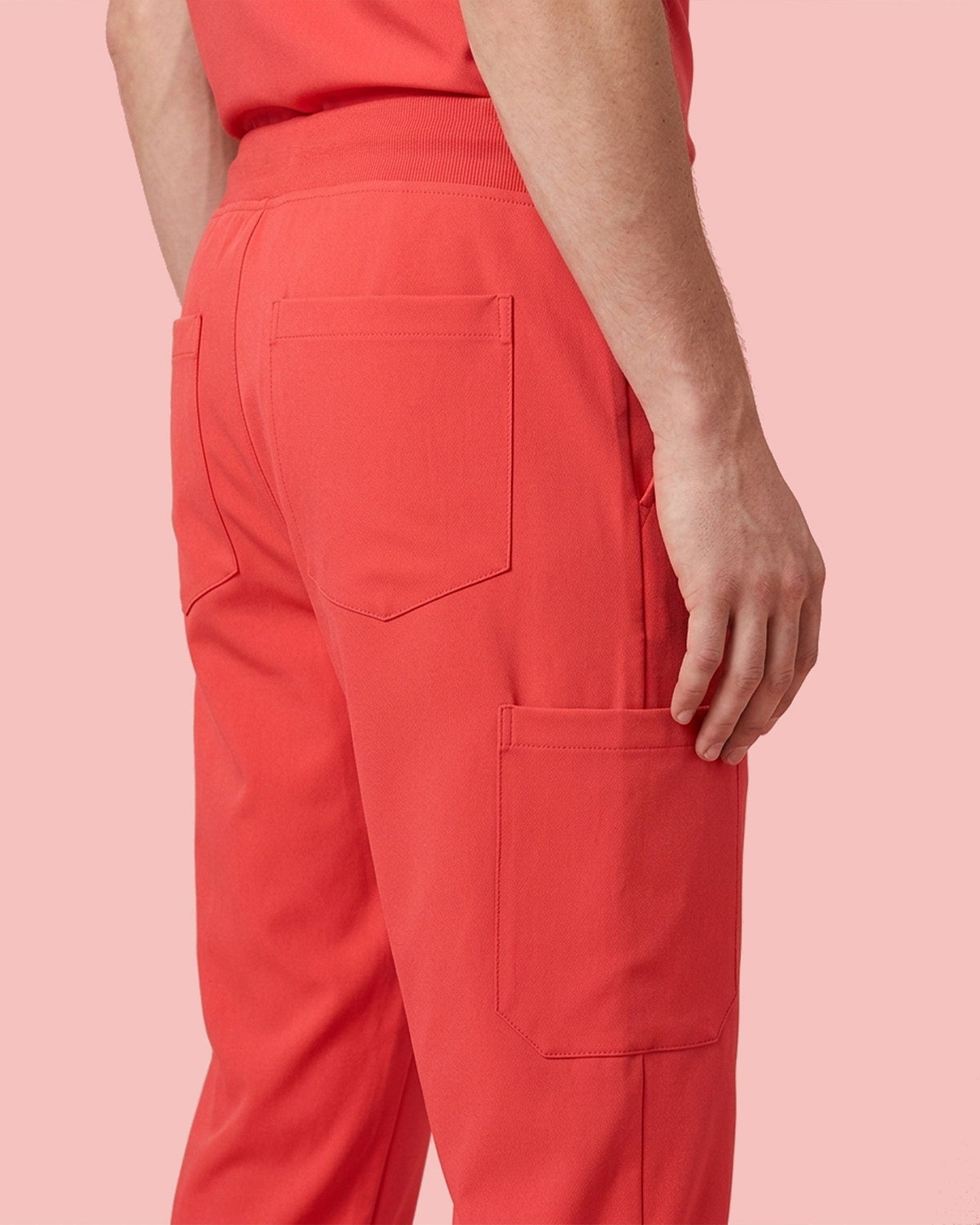 Men's 6-Pocket Jogger Scrub Pant Coral - Scrubloop