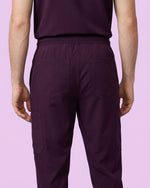 Men's 6-Pocket Jogger Scrub Pant Deep Eggplant - Scrubloop