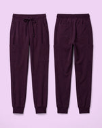 Men's 6-Pocket Jogger Scrub Pant Deep Eggplant - Scrubloop