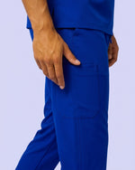 Men's 6-Pocket Jogger Scrub Pant Galaxy Blue - Scrubloop