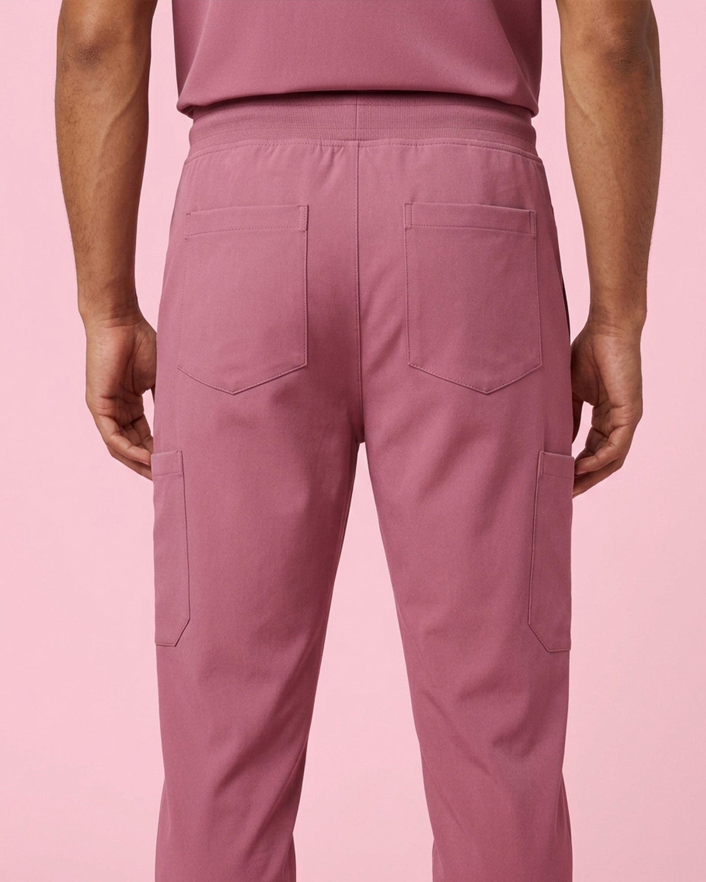 Men's 6-Pocket Jogger Scrub Pant Mauve - Scrubloop
