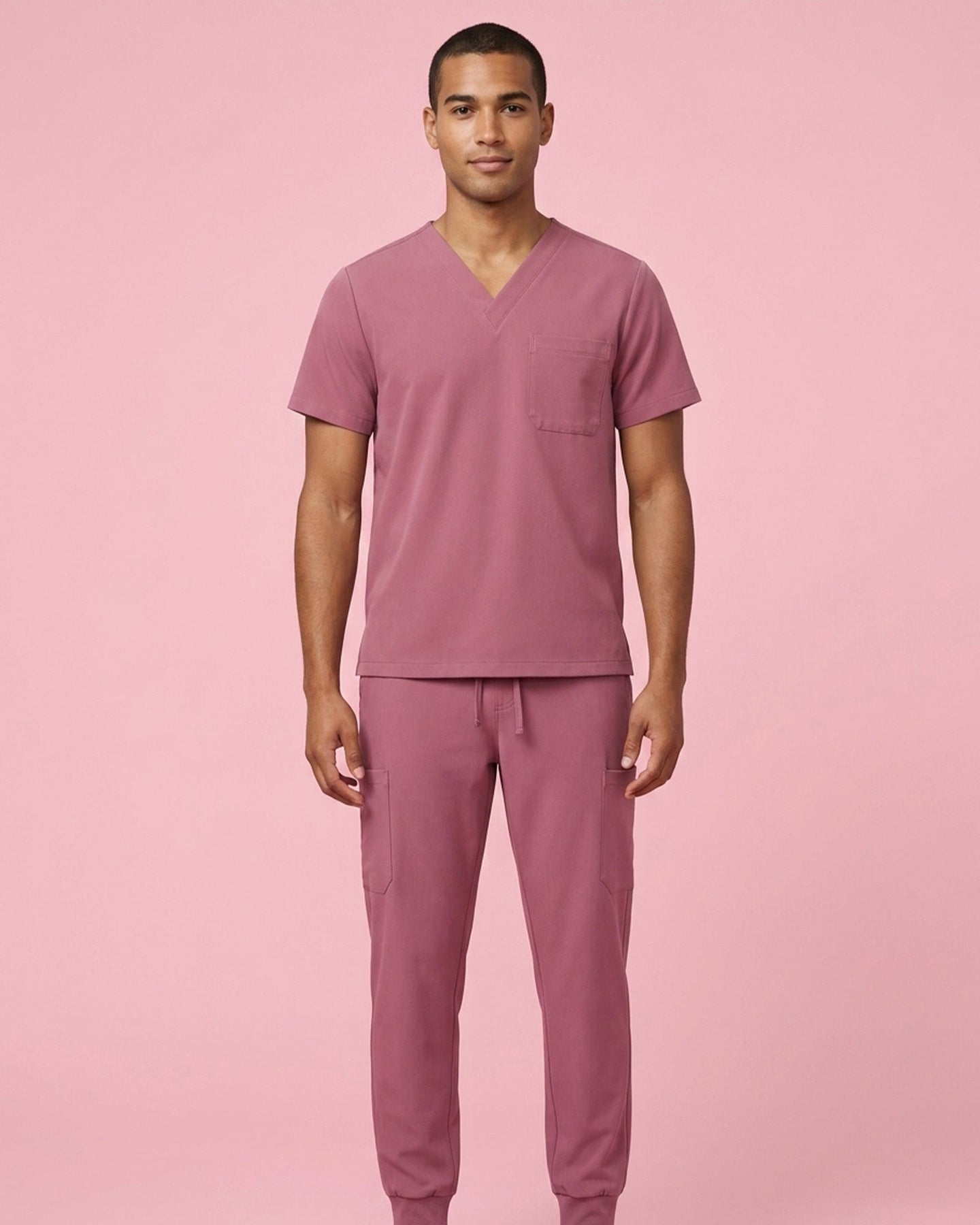Men's 6-Pocket Jogger Scrub Pant Mauve - Scrubloop