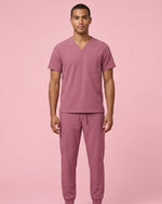 Men's 6-Pocket Jogger Scrub Pant Mauve - Scrubloop