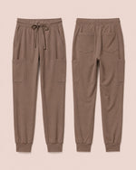 Men's 6-Pocket Jogger Scrub Pant Mocha - Scrubloop