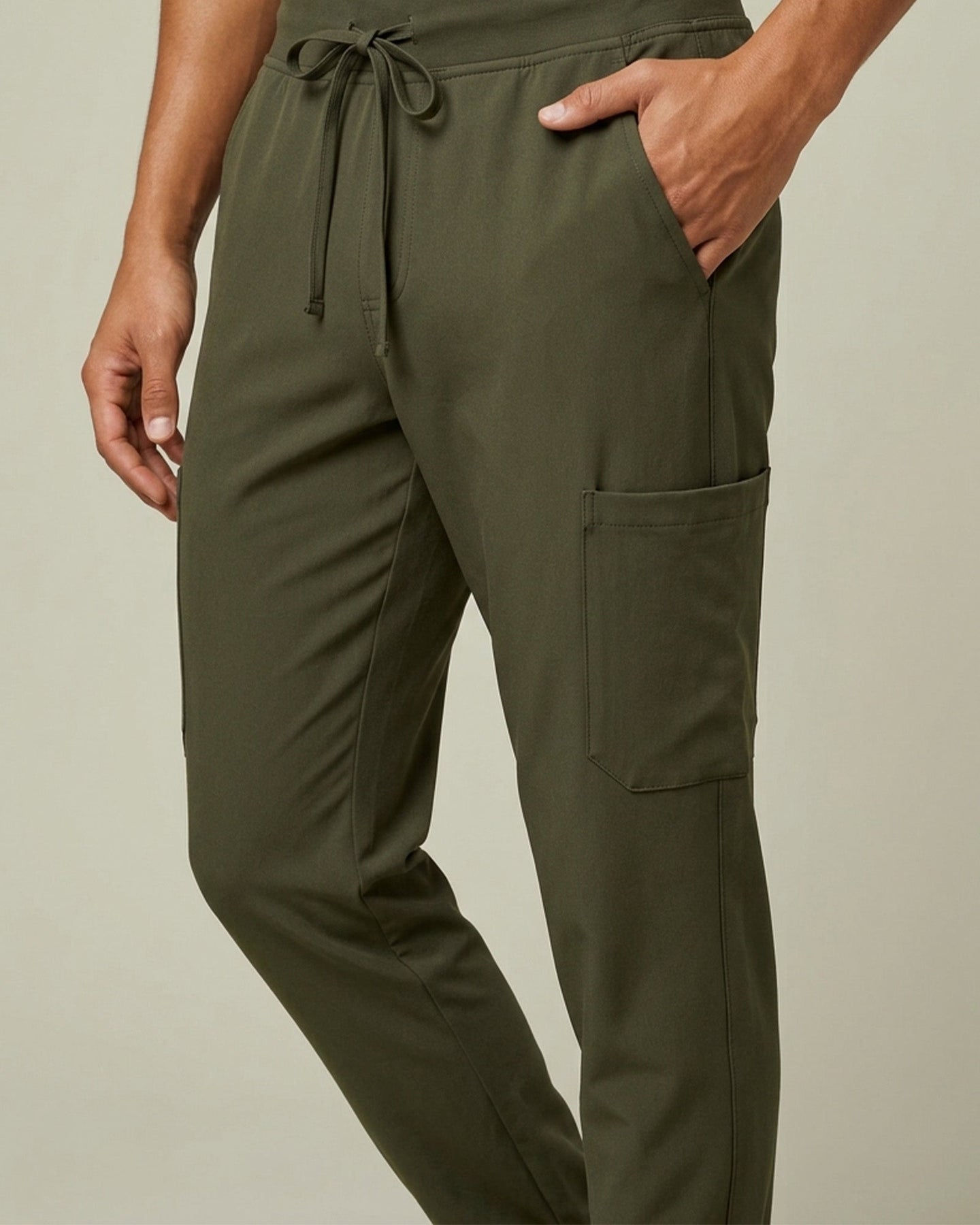 Men's 6-Pocket Jogger Scrub Pant Olive - Scrubloop