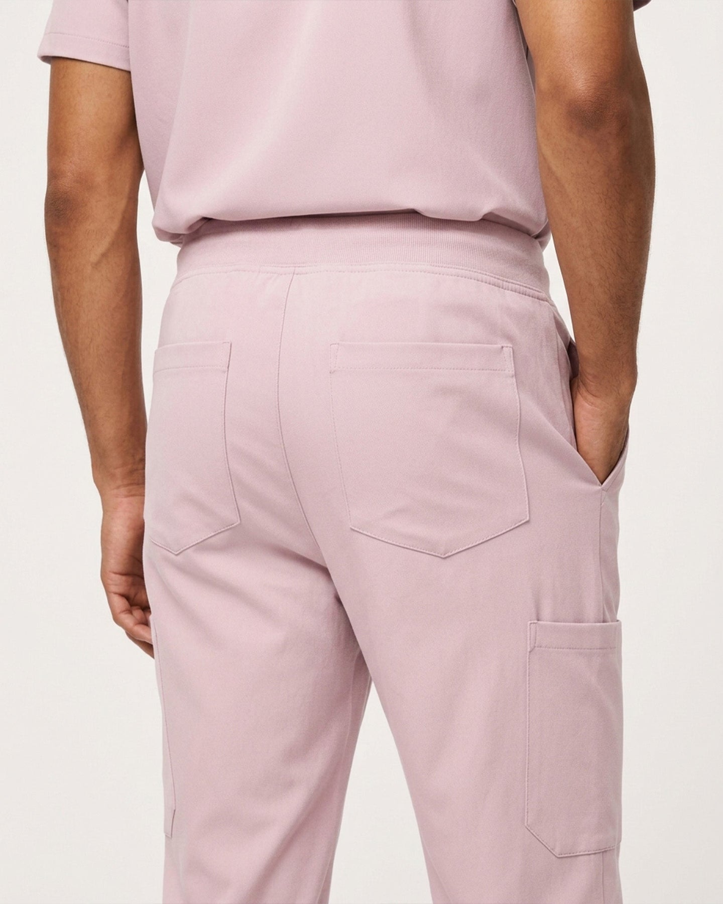 Men's 6-Pocket Jogger Scrub Pant Rose Quartz - Scrubloop