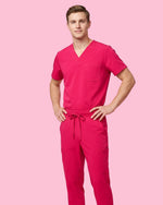 Men's 6-Pocket Jogger Scrub Pant Sangria - Scrubloop