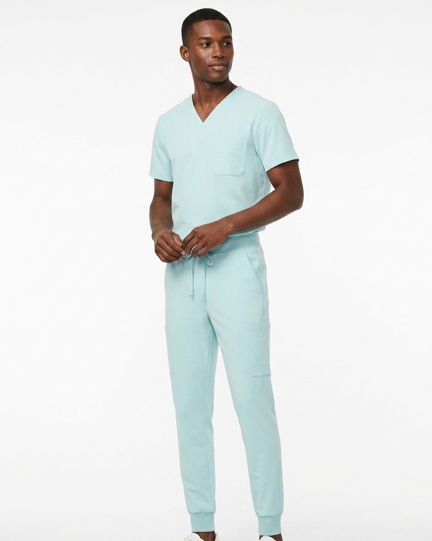 Men's 6-Pocket Jogger Scrub Pant Sky Blue - Scrubloop