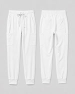 Men's 6-Pocket Jogger Scrub Pant White - Scrubloop