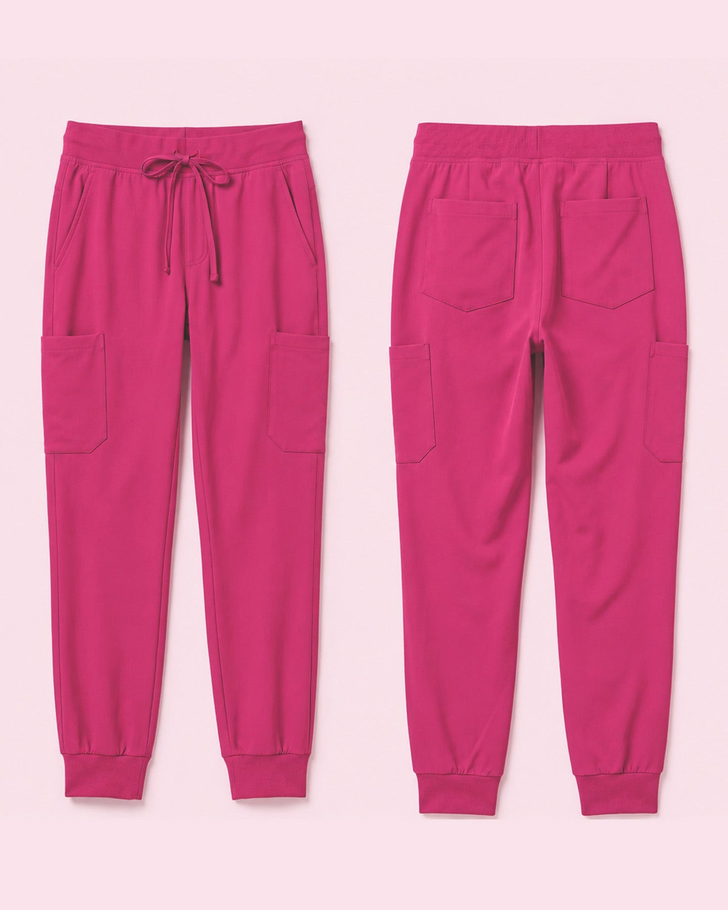 Men's 6-Pocket Jogger Scrub Pant Wild Berry - Scrubloop