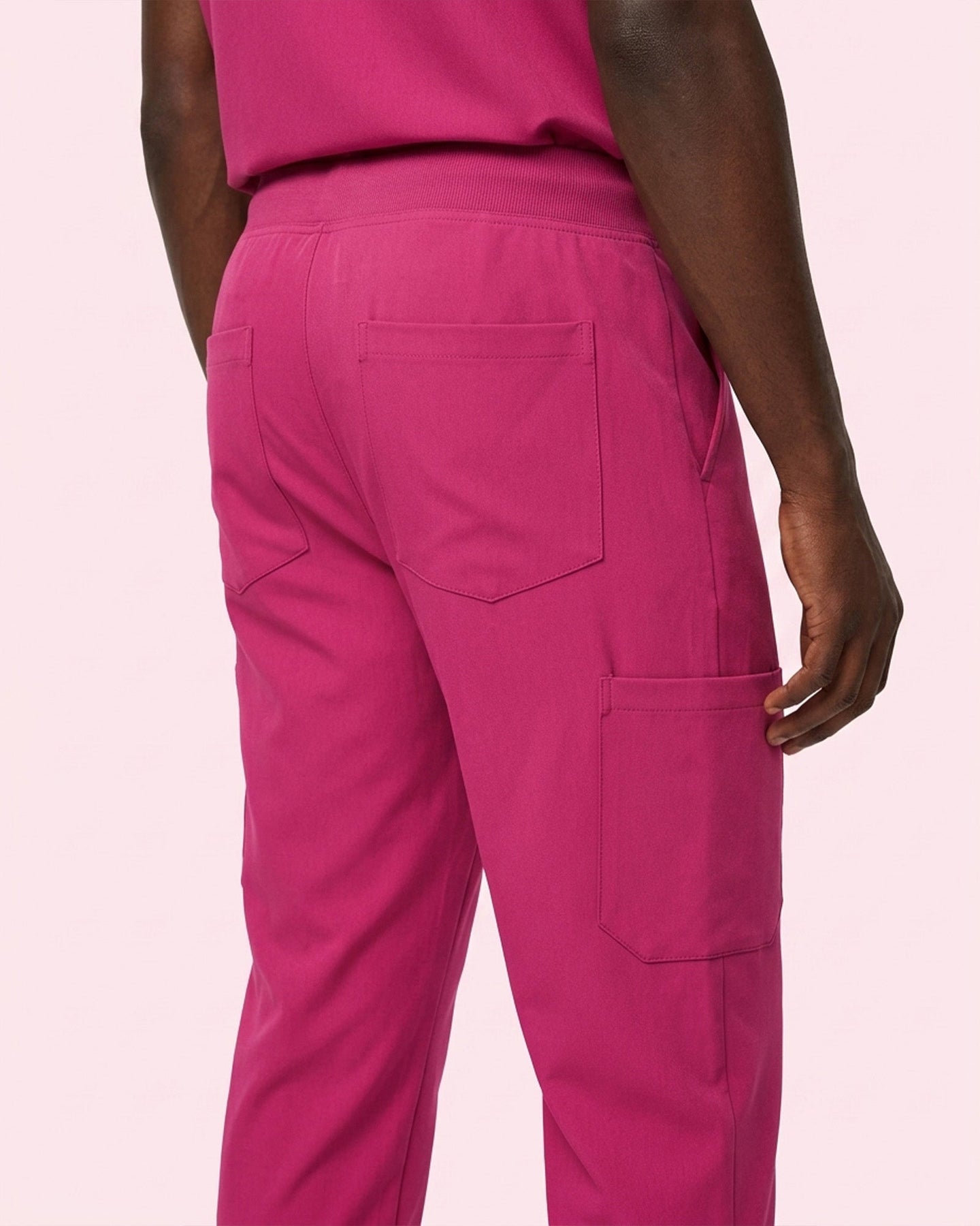 Men's 6-Pocket Jogger Scrub Pant Wild Berry - Scrubloop