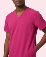 Men's One-Pocket V-neck Scrub Top - Scrubloop