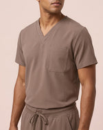 Men's One-Pocket V-neck Scrub Top - Scrubloop