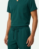 Men's One-Pocket V-neck Scrub Top - Scrubloop