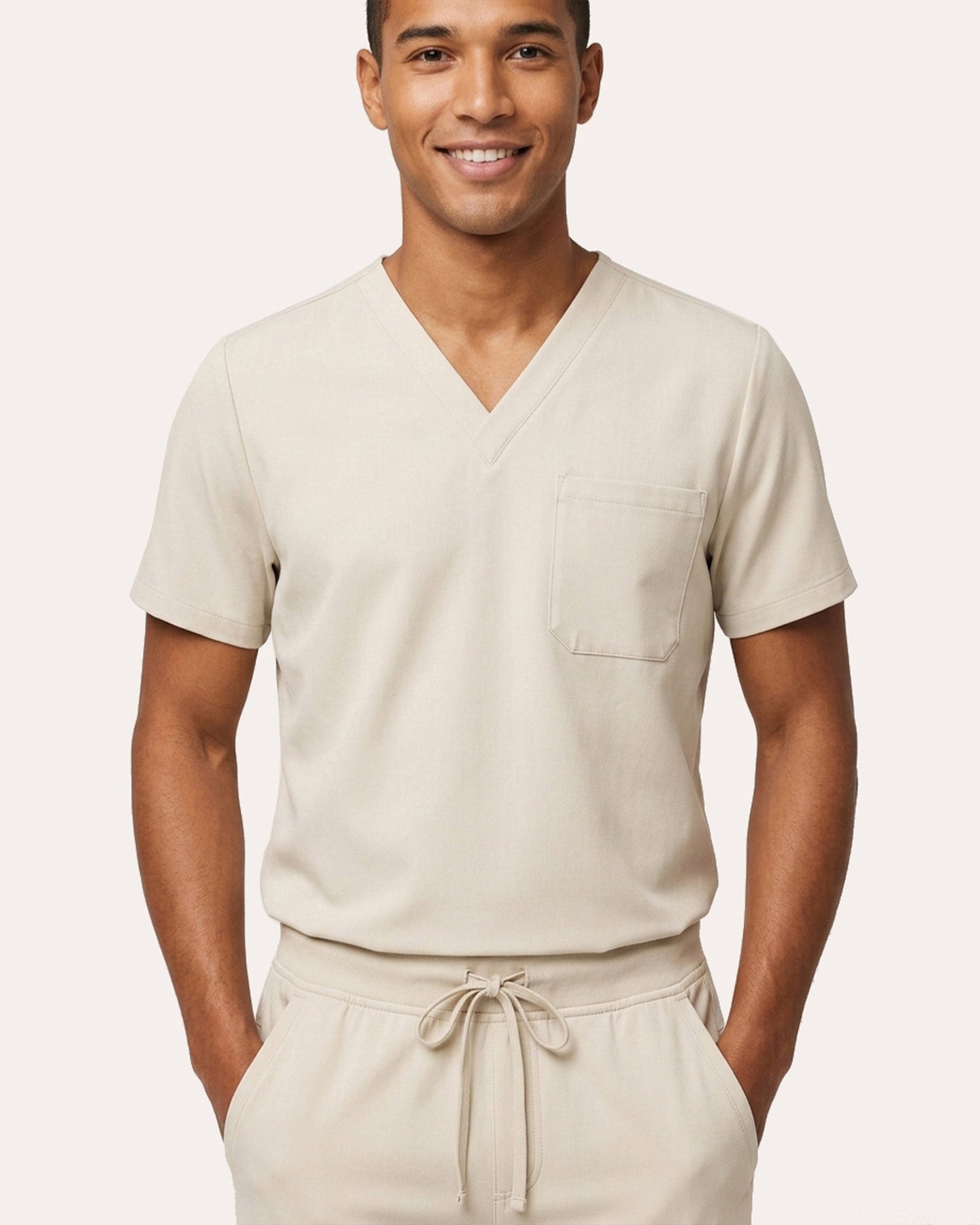 Men's One-Pocket V-neck Scrub Top - Scrubloop