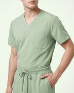 Men's One-Pocket V-neck Scrub Top - Scrubloop