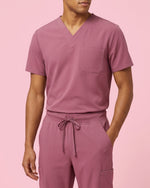 Men's One-Pocket V-neck Scrub Top - Scrubloop