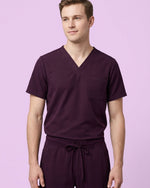 Men's One-Pocket V-neck Scrub Top - Scrubloop
