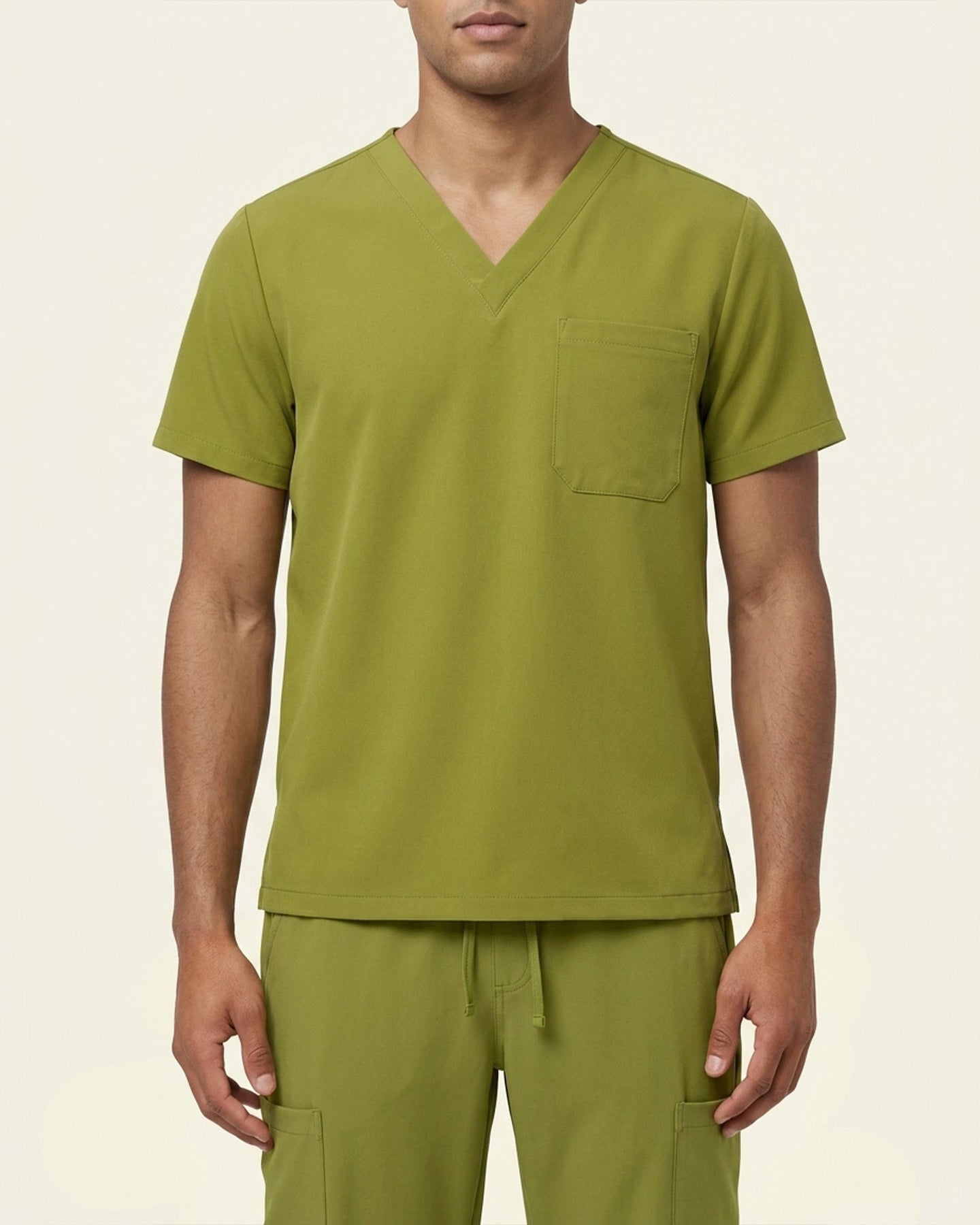 Men's One-Pocket V-neck Scrub Top - Scrubloop