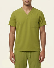 One-Pocket V-neck Top Avocado